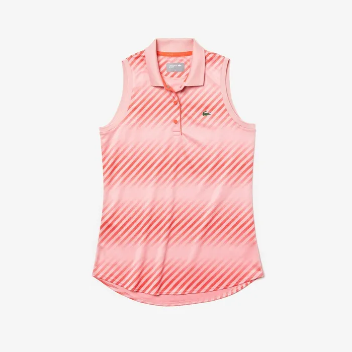 SPORT Breathable Piqu Tennis Polo PinkRedRed Womens Lacoste Polos Cheap On Sale