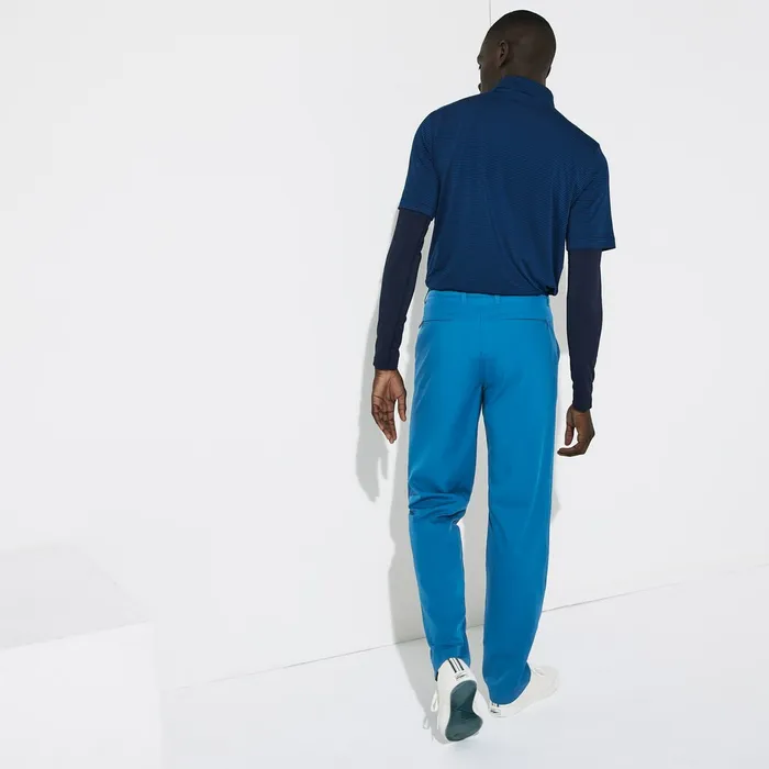 SPORT Breathable Stretch Golf Pants Blue Mens Lacoste Pants and Shorts Casaul