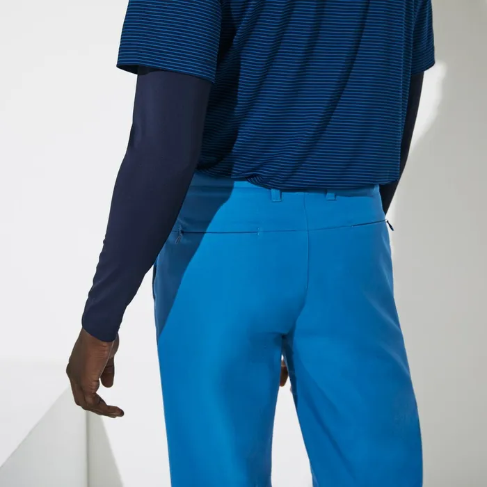 SPORT Breathable Stretch Golf Pants Blue Mens Lacoste Pants and Shorts Casaul