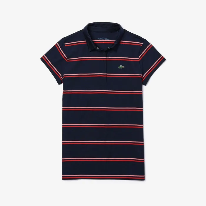 SPORT Breathable Stretch Jersey Golf Polo Navy BluePinkRed Womens Lacoste Polos USA