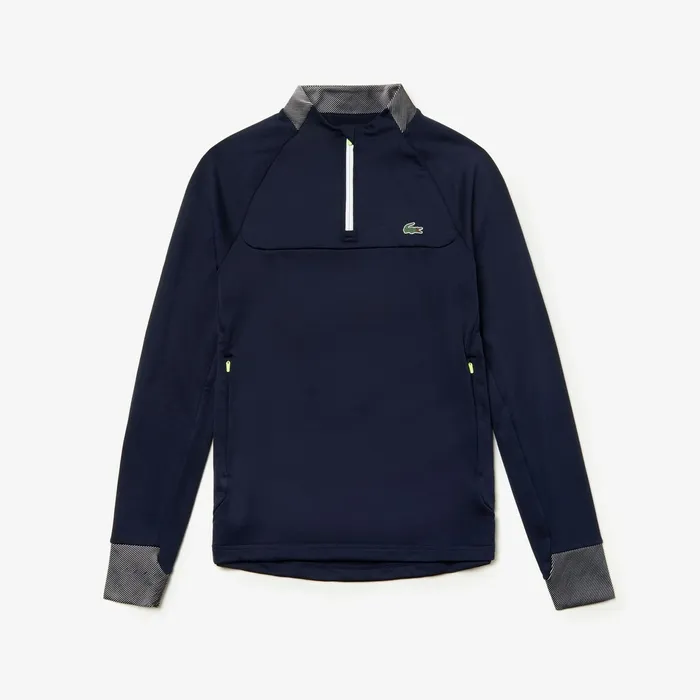 SPORT Breathable UV Protection Golf Sweatshirt Navy BlueWhiteFlashy Yellow Mens Lacoste Sweatshirts For Sale Online