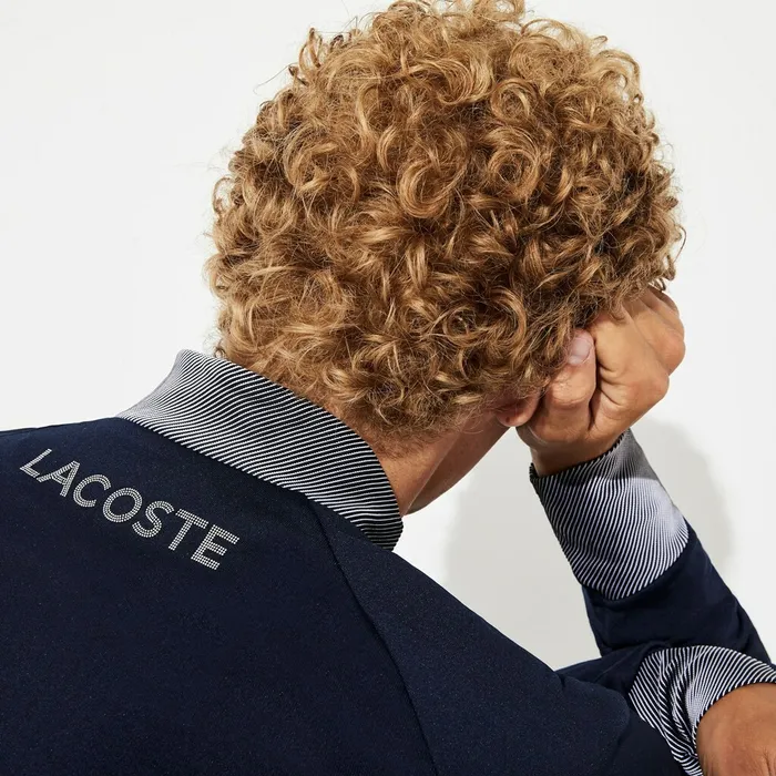 SPORT Breathable UV Protection Golf Sweatshirt Navy BlueWhiteFlashy Yellow Mens Lacoste Sweatshirts For Sale Online