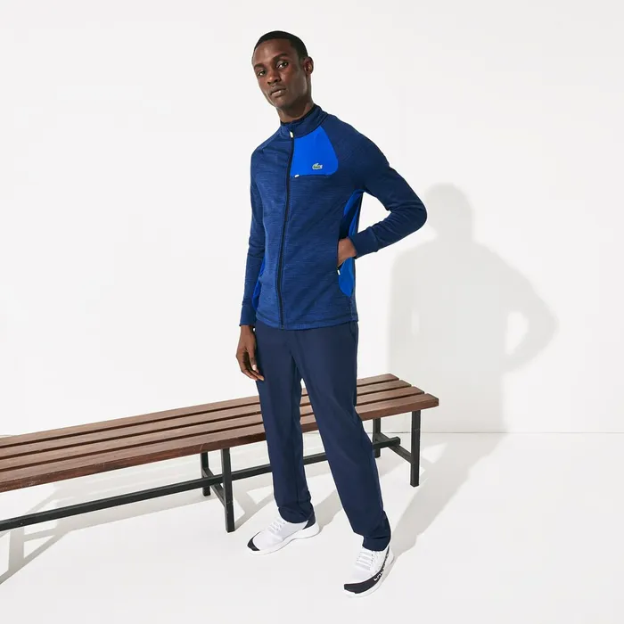 SPORT Breathable UV Protection Zip Sweatshirt Blue ChineBlueFlashy YellowNavy Blue Mens Lacoste Sweatshirts Cheap On Sale