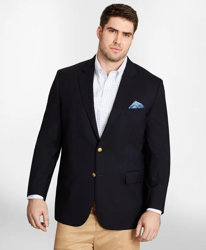 Sport Coats andamp Blazers Men Brooks Brothers Big andamp Tall TwoButton 1818 Blazer Navy