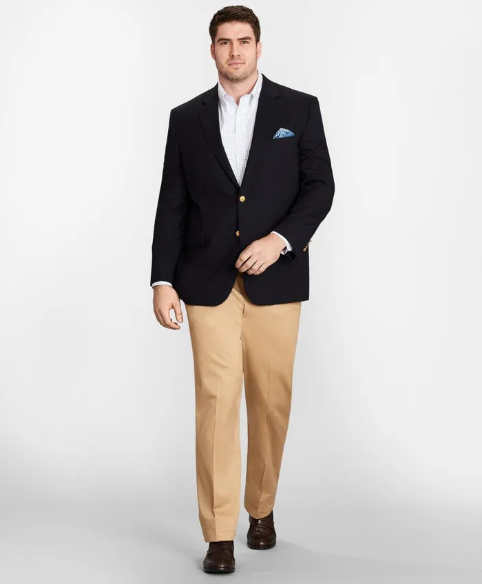 Sport Coats andamp Blazers Men Brooks Brothers Big andamp Tall TwoButton 1818 Blazer Navy
