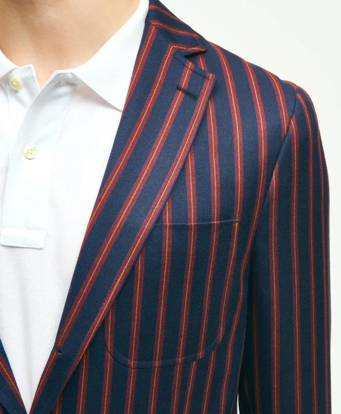Sport Coats andamp Blazers Men Brooks Brothers Classic Fit Wool Archive Striped Blazer Navy