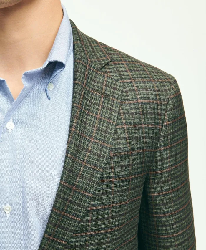 Sport Coats andamp Blazers Men Brooks Brothers Classic Fit Wool Hopsack Sport Coat Olive
