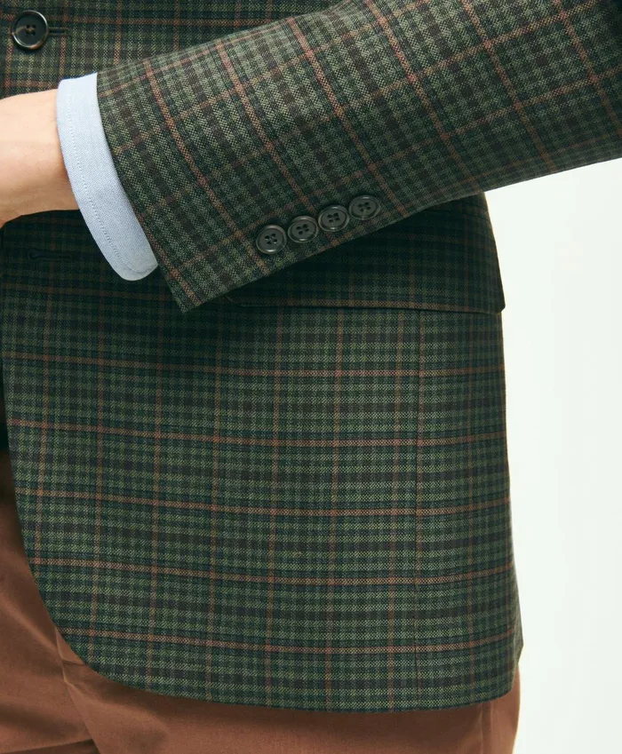 Sport Coats andamp Blazers Men Brooks Brothers Classic Fit Wool Hopsack Sport Coat Olive