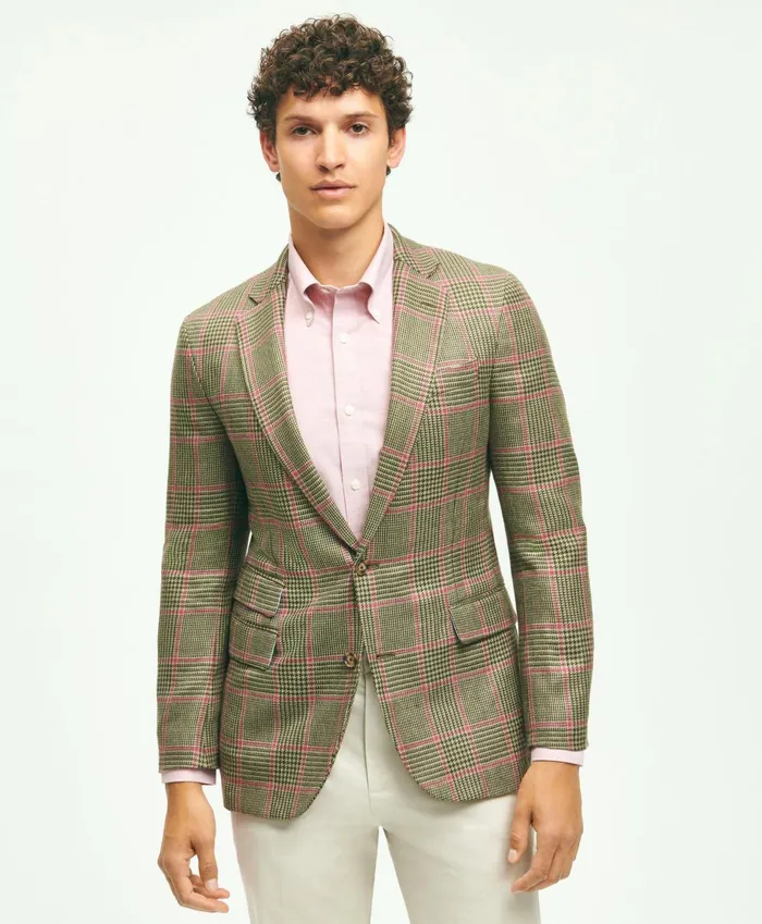 Sport Coats andamp Blazers Men Brooks Brothers Classic Fit WoolLinen Overcheck 1818 Sport Coat Multi Sport Coats andamp Blazers Men Brooks Brothers Classic Fit WoolLinen Overcheck 1818 Sport Coat Multi