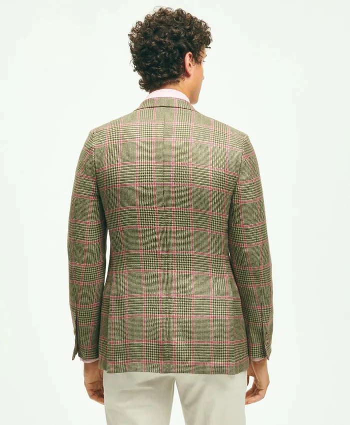 Sport Coats andamp Blazers Men Brooks Brothers Classic Fit WoolLinen Overcheck 1818 Sport Coat Multi