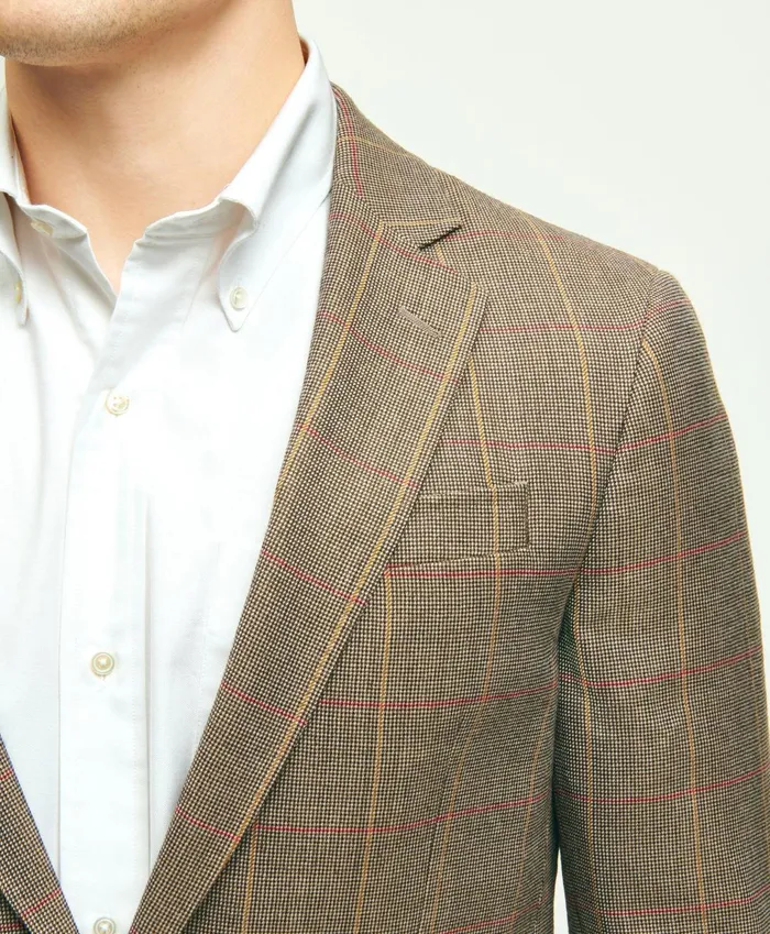 Sport Coats andamp Blazers Men Brooks Brothers Classic Fit Wool Patch Pocket Sport Coat Brown