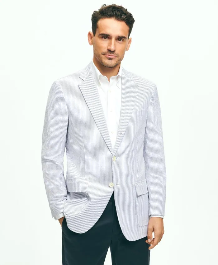 Sport Coats andamp Blazers Men Brooks Brothers Madison TraditionalFit Stretch Cotton Seersucker Sport Coat Blue Sport Coats andamp Blazers Men Brooks Brothers Madison TraditionalFit Stretch Cotton Seersucker Sport Coat Blue