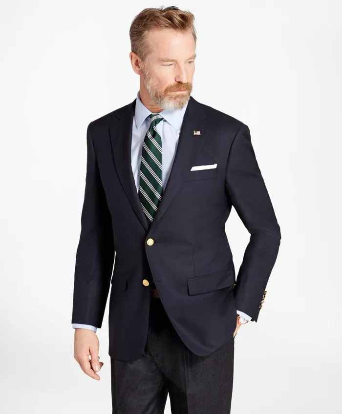 Sport Coats andamp Blazers Men Brooks Brothers Madison TraditionalFit TwoButton 1818 Blazer Navy Sport Coats andamp Blazers Men Brooks Brothers Madison TraditionalFit TwoButton 1818 Blazer Navy