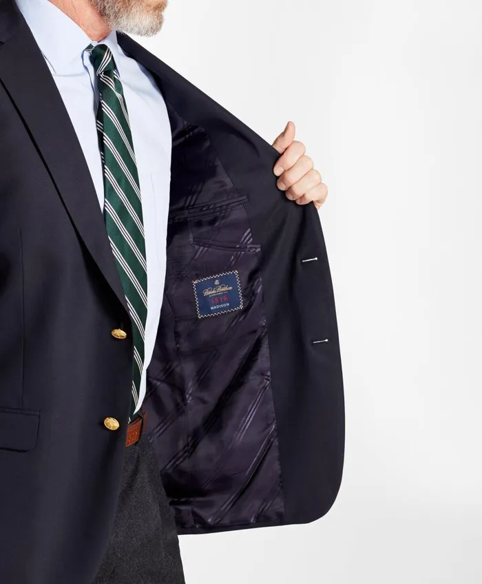 Sport Coats andamp Blazers Men Brooks Brothers Madison TraditionalFit TwoButton 1818 Blazer Navy