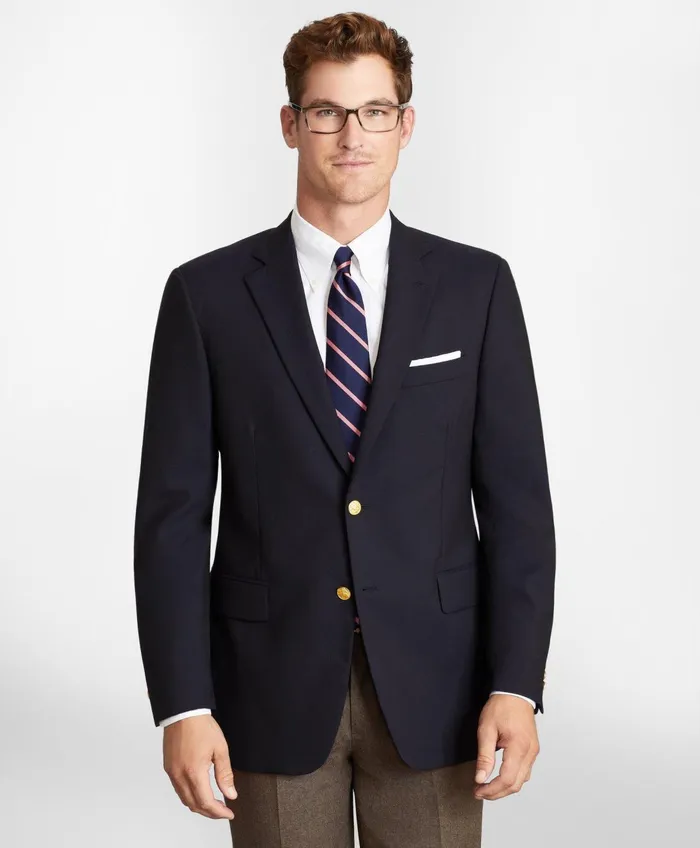 Sport Coats andamp Blazers Men Brooks Brothers Madison TraditionalFit TwoButton Classic 1818 Blazer Navy