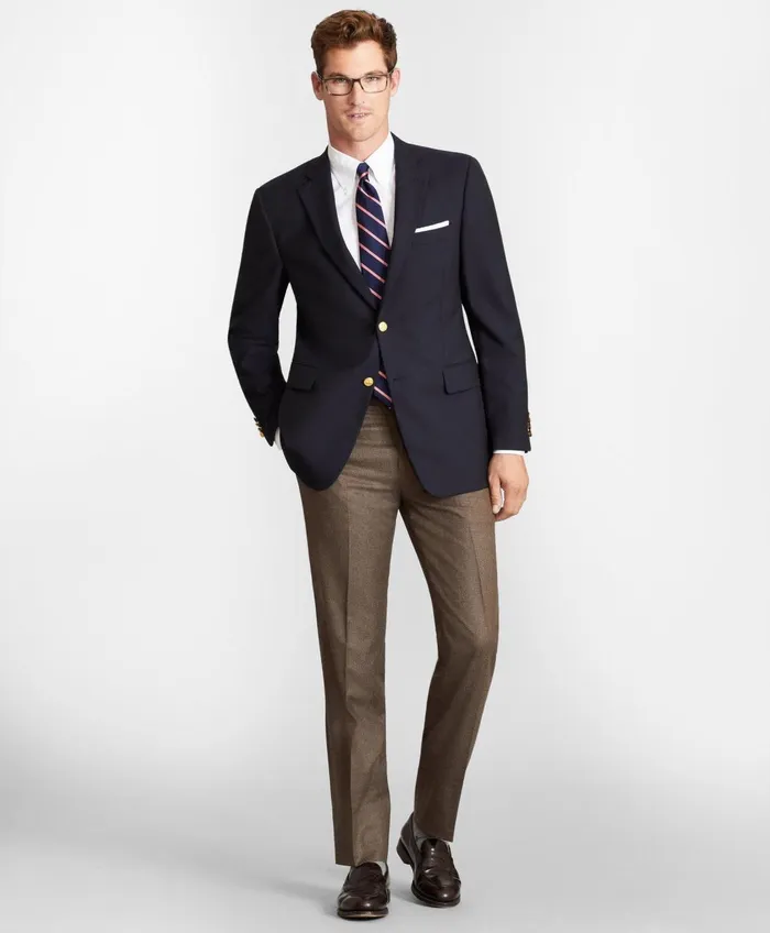 Sport Coats andamp Blazers Men Brooks Brothers Madison TraditionalFit TwoButton Classic 1818 Blazer Navy