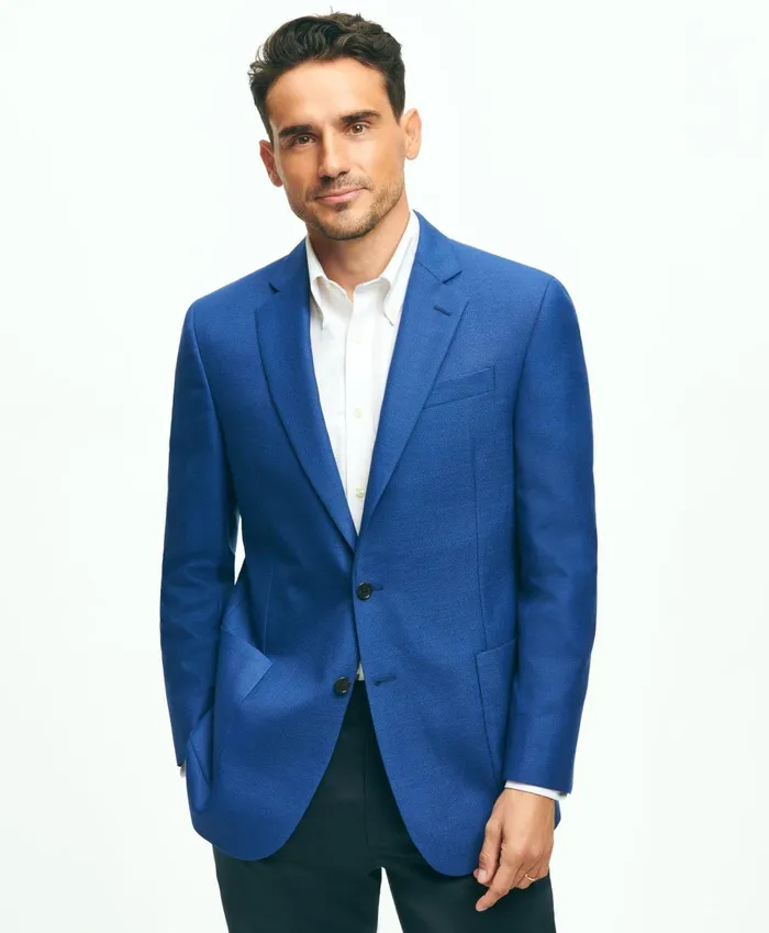 Sport Coats andamp Blazers Men Brooks Brothers Madison TraditionalFit Wool Hopsack Sport Coat Blue Sport Coats andamp Blazers Men Brooks Brothers Madison TraditionalFit Wool Hopsack Sport Coat Blue