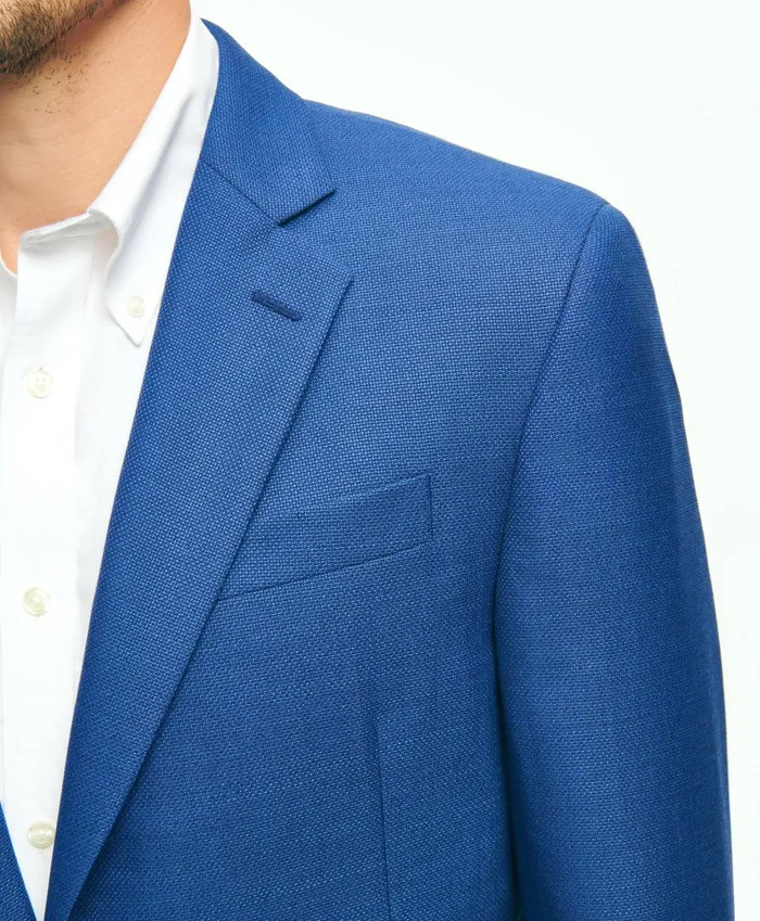 Sport Coats andamp Blazers Men Brooks Brothers Madison TraditionalFit Wool Hopsack Sport Coat Blue