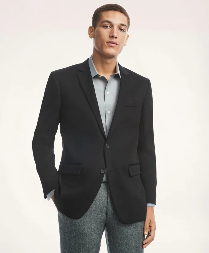 Sport Coats andamp Blazers Men Brooks Brothers Milano SlimFit Cashmere Sport Coat Black