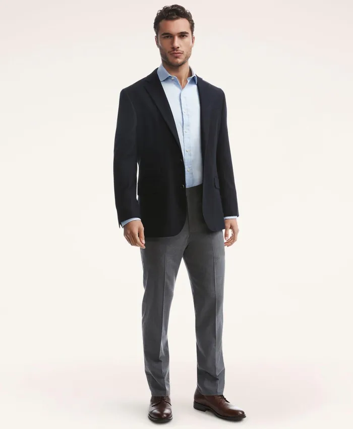 Sport Coats andamp Blazers Men Brooks Brothers Regent ClassicFit Hopsack Blazer Navy