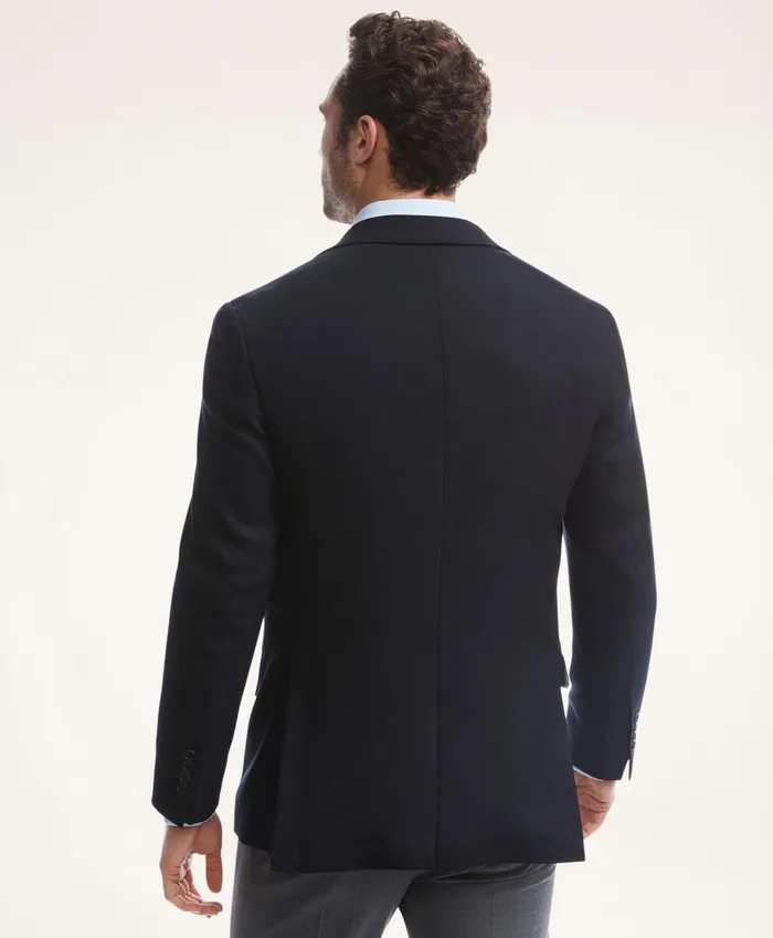 Sport Coats andamp Blazers Men Brooks Brothers Regent ClassicFit Hopsack Blazer Navy