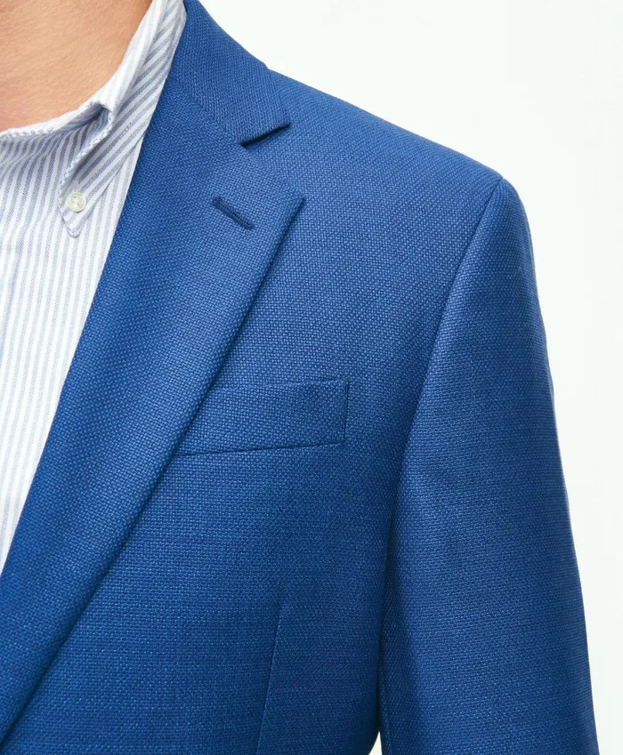 Sport Coats andamp Blazers Men Brooks Brothers Regent ClassicFit Wool Hopsack Sport Coat Blue