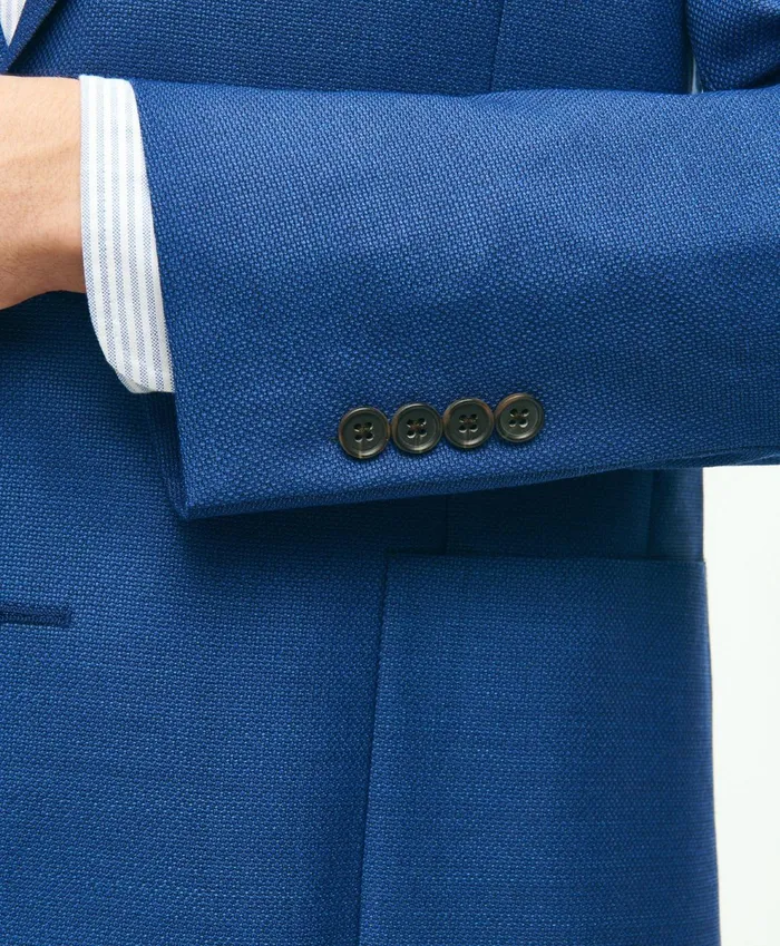 Sport Coats andamp Blazers Men Brooks Brothers Regent ClassicFit Wool Hopsack Sport Coat Blue