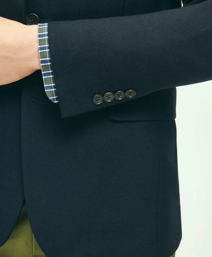 Sport Coats andamp Blazers Men Brooks Brothers Slim Fit Stretch Wool Hopsack Blazer Navy