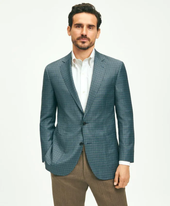 Sport Coats andamp Blazers Men Brooks Brothers Traditional Fit Wool Guncheck Sport Coat Aqua Sport Coats andamp Blazers Men Brooks Brothers Traditional Fit Wool Guncheck Sport Coat Aqua
