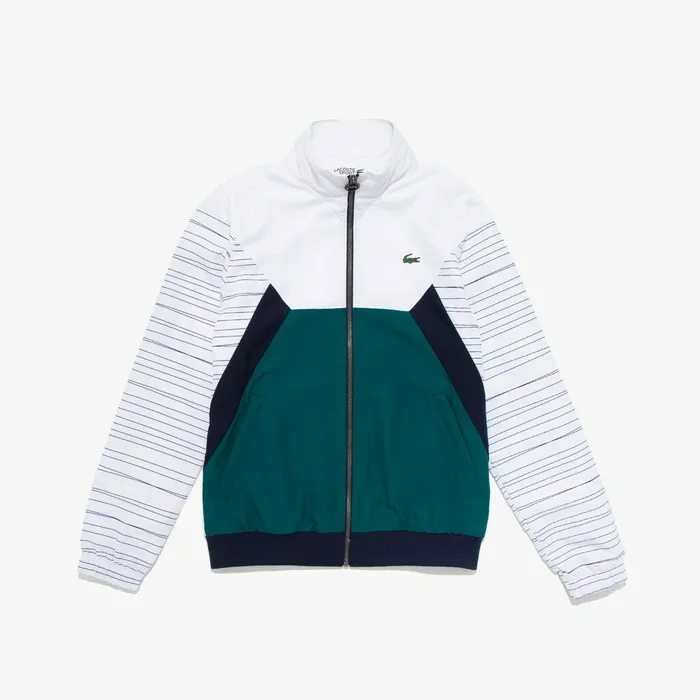 SPORT ColorBlocked Tennis Sweatsuit WhiteNavy BlueGreenNavy Blue Mens Lacoste Tracksuits Online