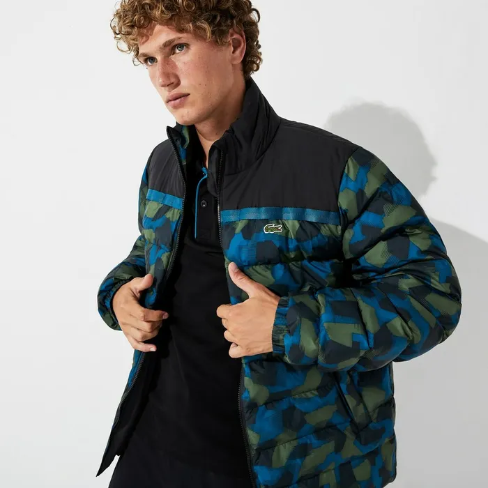 SPORT ColorBlocked Water Resistant Quilted Jacket BlackBlueKhaki Green Mens Lacoste Jackets and Coats Gift 4 You SPORT ColorBlocked Water Resistant Quilted Jacket BlackBlueKhaki Green Mens Lacoste Jackets and Coats Gift 4 You