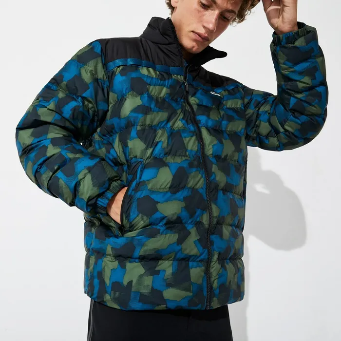 SPORT ColorBlocked Water Resistant Quilted Jacket BlackBlueKhaki Green Mens Lacoste Jackets and Coats Gift 4 You