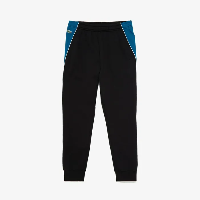 SPORT Colorblock Bands Fleece Sweatpants BlackBlueWhite Mens Lacoste Tracksuits Near Me SPORT Colorblock Bands Fleece Sweatpants BlackBlueWhite Mens Lacoste Tracksuits Near Me