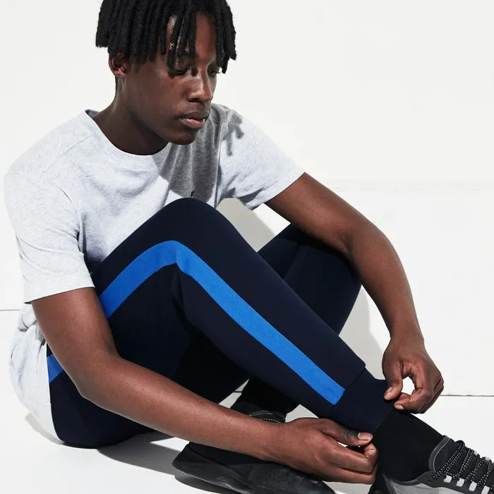SPORT Colorblock Fleece Sweatpants Navy BlueBlueNavy Blue Mens Lacoste Tracksuits Near Me