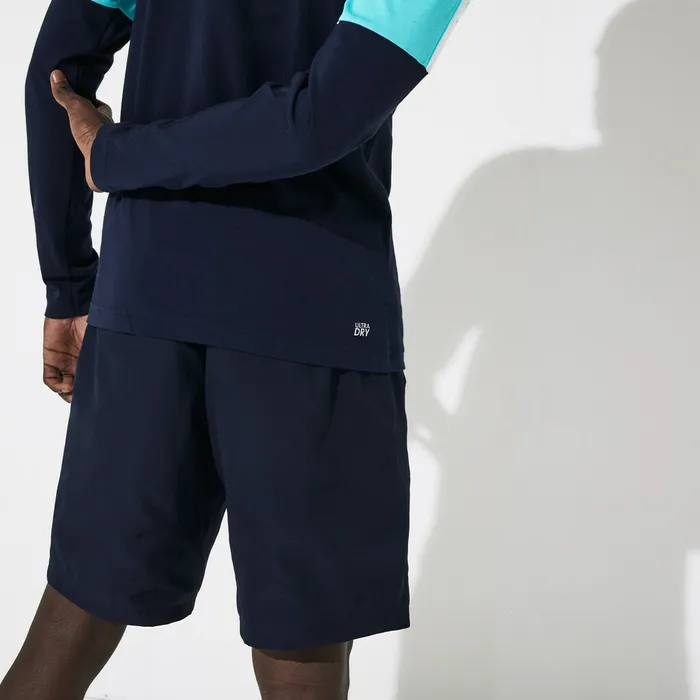 SPORT Colorblock Performance Tshirt Navy BlueTurquoiseWhite Mens Lacoste TShirts USA