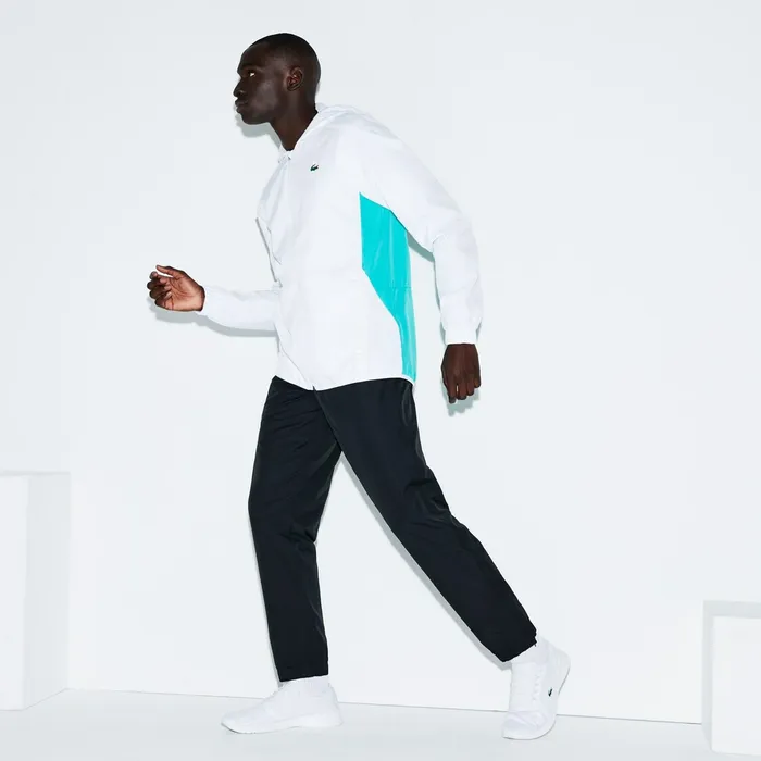 SPORT Colorblock Taffeta Tennis Tracksuit WhiteGreenBlack Mens Lacoste Pants and Shorts Casaul SPORT Colorblock Taffeta Tennis Tracksuit WhiteGreenBlack Mens Lacoste Pants and Shorts Casaul