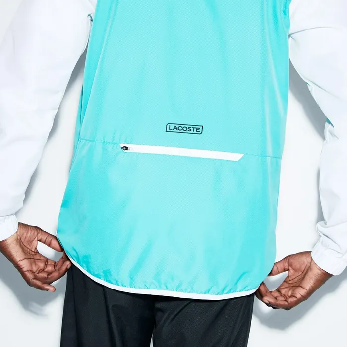 SPORT Colorblock Taffeta Tennis Tracksuit WhiteGreenBlack Mens Lacoste Tracksuits Casaul