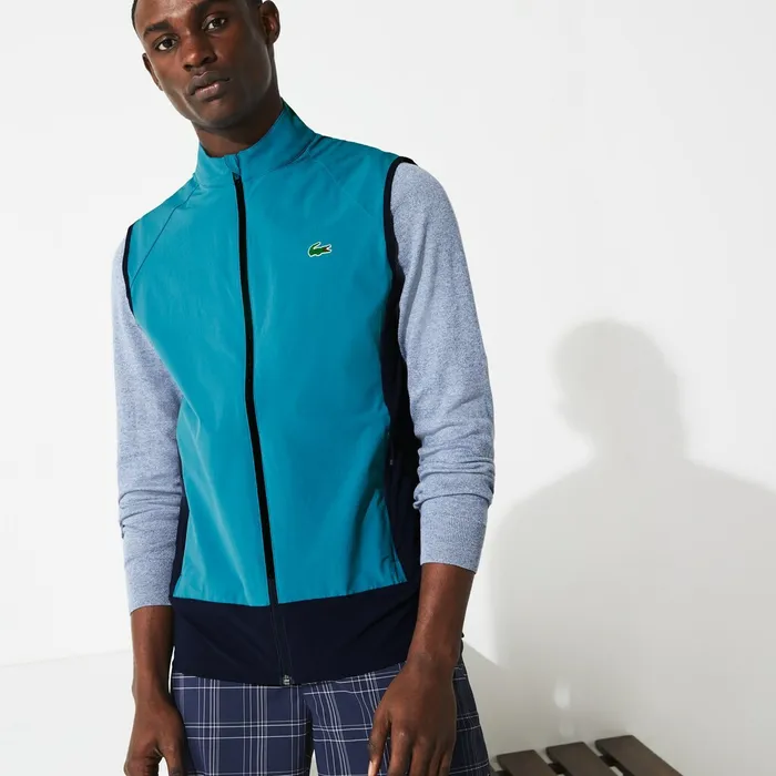 SPORT Colorblock Technical Taffeta Golf Quilted Vest BlueNavy Blue Mens Lacoste Jackets and Coats Gift 4 You SPORT Colorblock Technical Taffeta Golf Quilted Vest BlueNavy Blue Mens Lacoste Jackets and Coats Gift 4 You