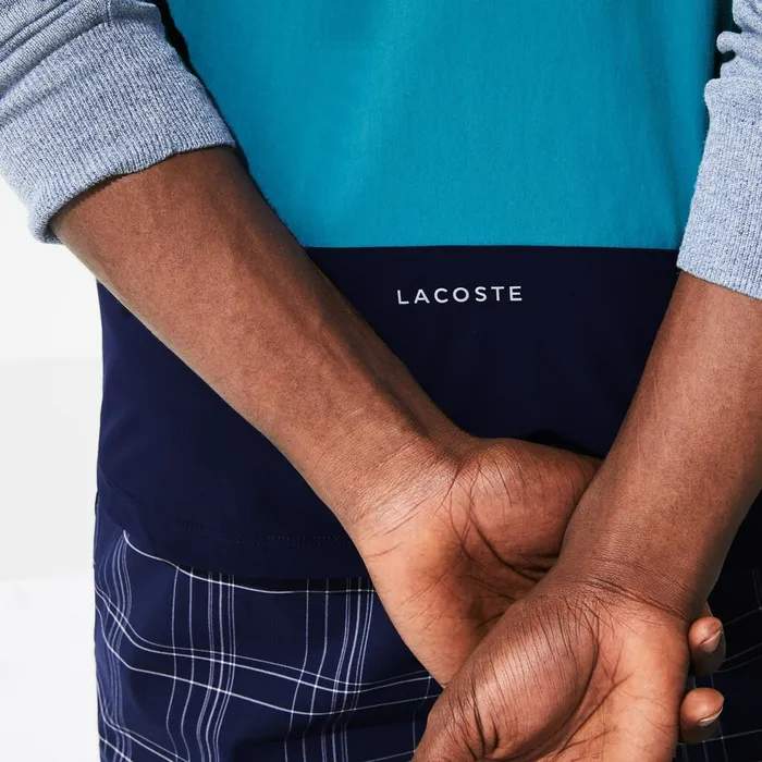 SPORT Colorblock Technical Taffeta Golf Quilted Vest BlueNavy Blue Mens Lacoste Jackets and Coats Gift 4 You