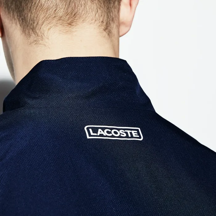 SPORT Colored Bands Taffeta Tennis Tracksuit Navy BlueRedWhite Mens Lacoste Pants and Shorts Gift 4 You