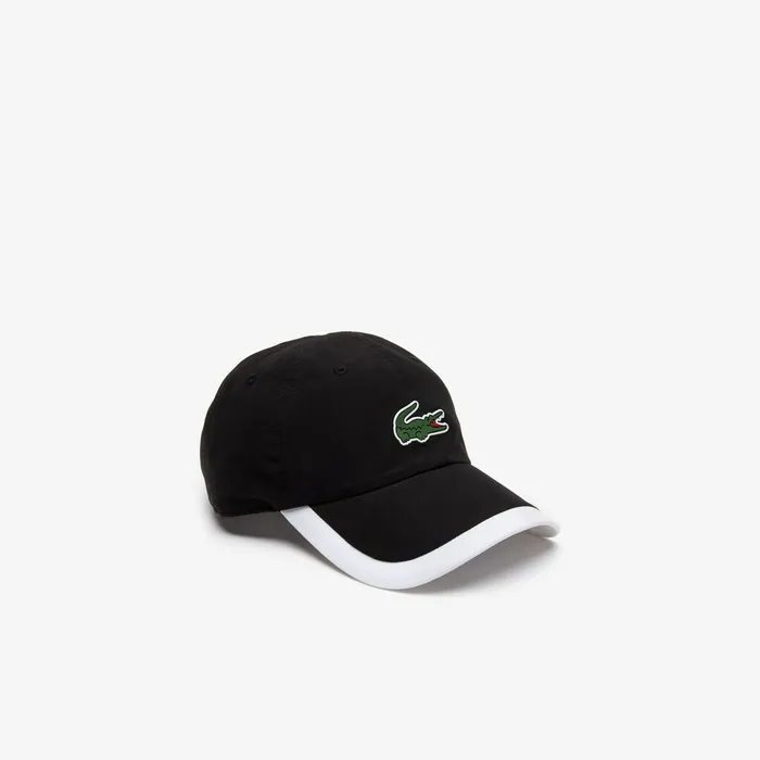 SPORT Contrast Border Lightweight Cap BlackWhite Mens Lacoste Caps and Hats Online