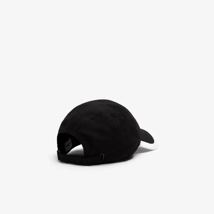SPORT Contrast Border Lightweight Cap BlackWhite Mens Lacoste Caps and Hats Online