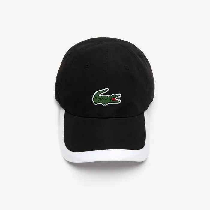 SPORT Contrast Border Lightweight Cap BlackWhite Mens Lacoste Caps and Hats Online