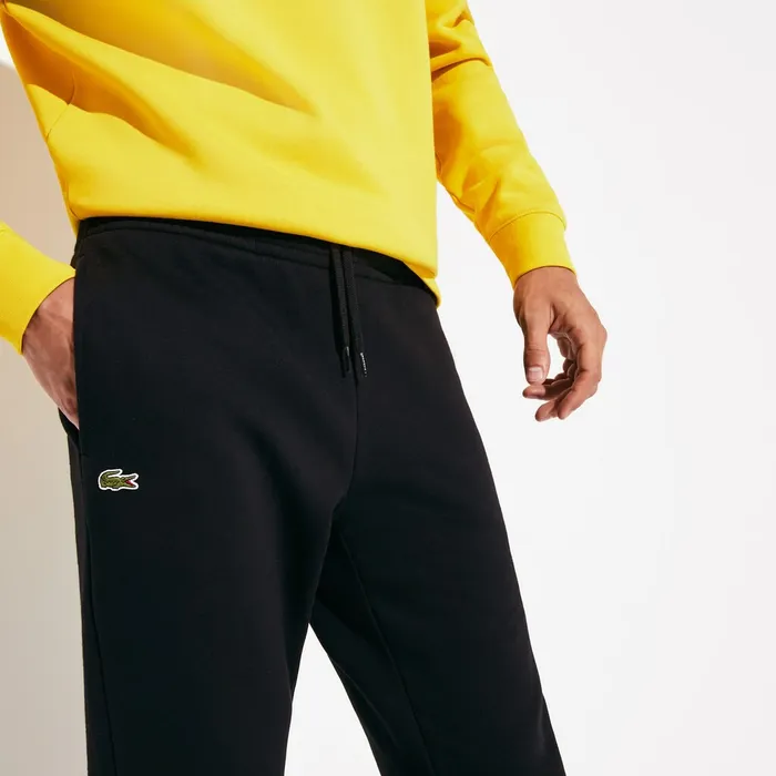 SPORT Cotton Fleece Tennis Sweatpants Black Mens Lacoste Tracksuits Gift for Friend