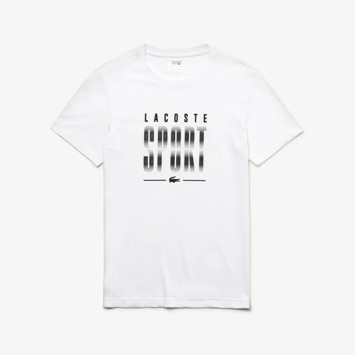 SPORT Crew Neck Jersey Tennis Tshirt WhiteBlack Mens Lacoste TShirts Gift for Friend