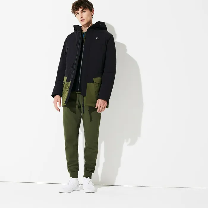 SPORT DualTone Canvas Rain Parka BlackKhaki Green Mens Lacoste Jackets and Coats Online Outlet Store SPORT DualTone Canvas Rain Parka BlackKhaki Green Mens Lacoste Jackets and Coats Online Outlet Store