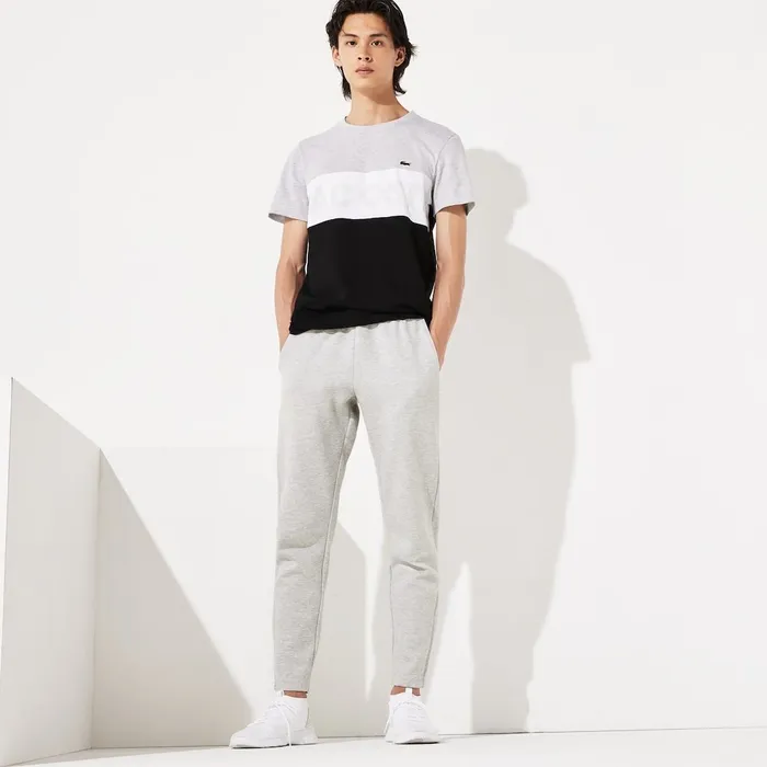 SPORT Fitted CottonBlend Sweatpants Grey ChineBlue Mens Lacoste Tracksuits Outlet Factory SPORT Fitted CottonBlend Sweatpants Grey ChineBlue Mens Lacoste Tracksuits Outlet Factory