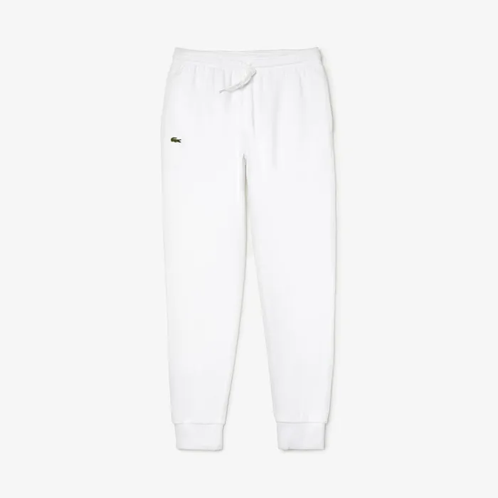 SPORT Fleece Jogging Pants White Mens Lacoste Pants and Shorts Store