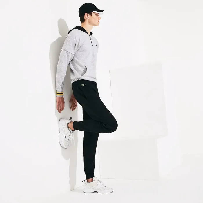 SPORT Fleece Tennis Track Pants Black Mens Lacoste Pants and Shorts Online Outlet Store SPORT Fleece Tennis Track Pants Black Mens Lacoste Pants and Shorts Online Outlet Store