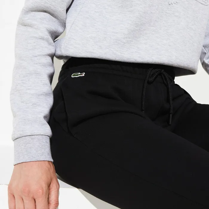 SPORT Fleece Track Pants Black Womens Lacoste Pants and Shorts Shop Online